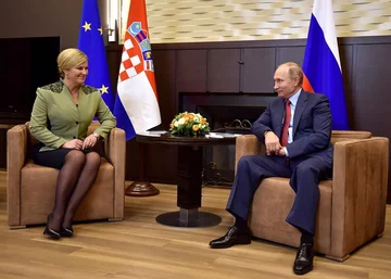 Kolinda Grabar-Kitarović i Władimir Putin 