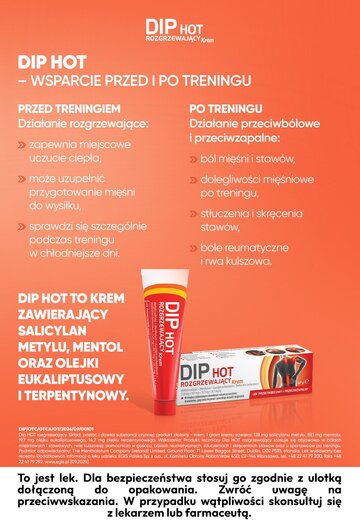 DIP HOT &ndash; wsparcie przed i&nbsp;po treningu &ndash; infografika