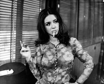 kadr z filmu „Poślizg” 1972. Kadr z filmu „Poślizg” w reżyserii Jana Łomnickiego, n/z Halina Golanko.