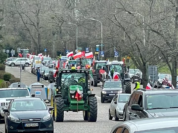 Strajk rolników w Szczecinie 