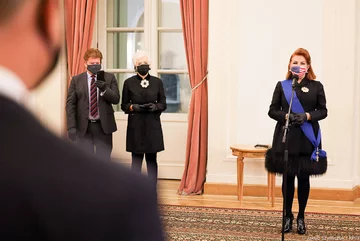 Georgette Mosbacher w Pałacu Prezydenckim 