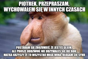 Smutny mem z nosaczem 