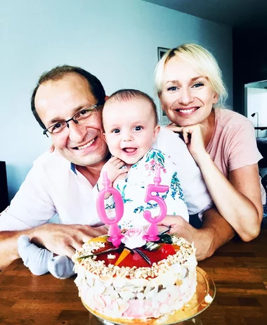 Robert Górski i Monika Sobień z córką