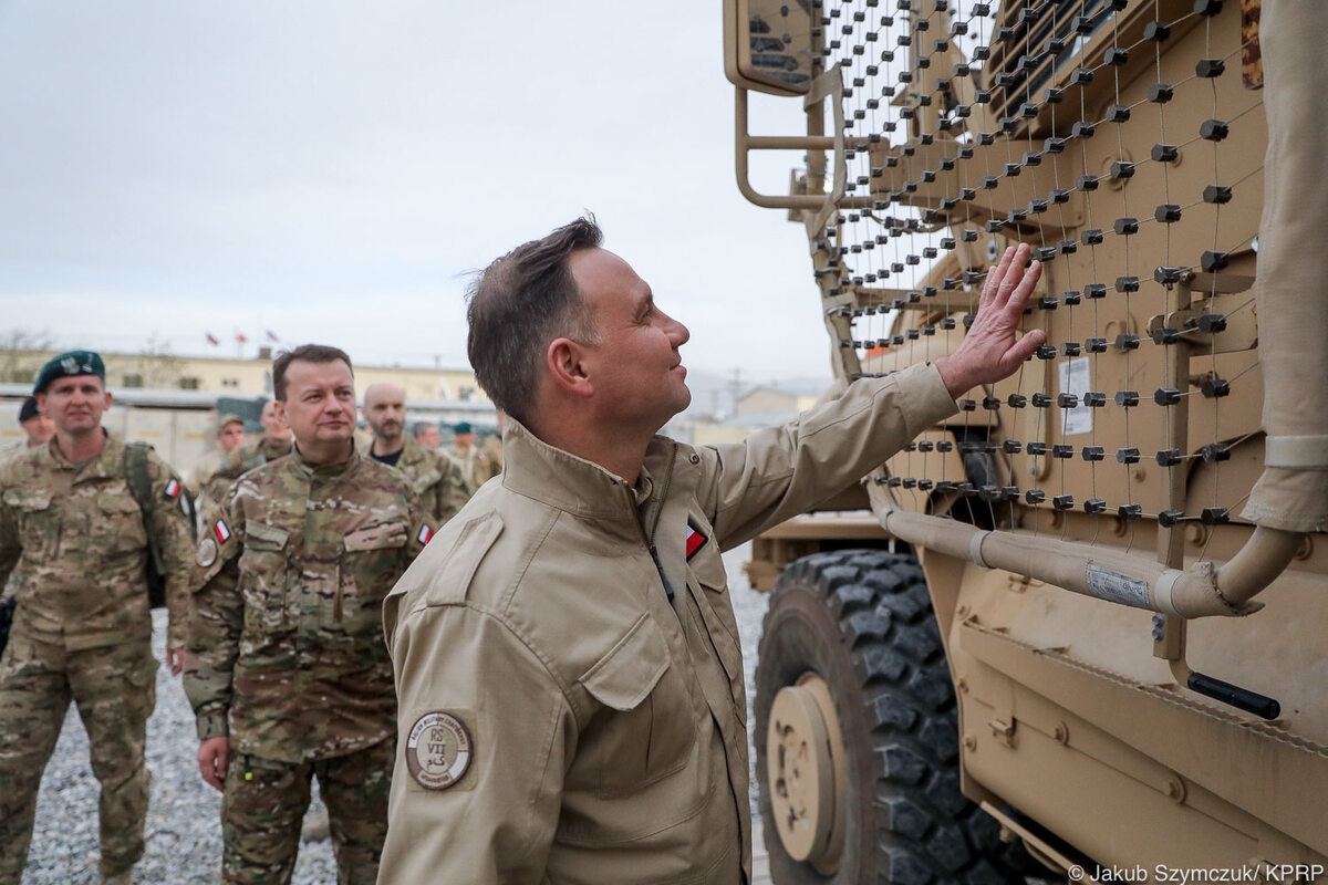 Andrzej Duda w bazie Bagram 