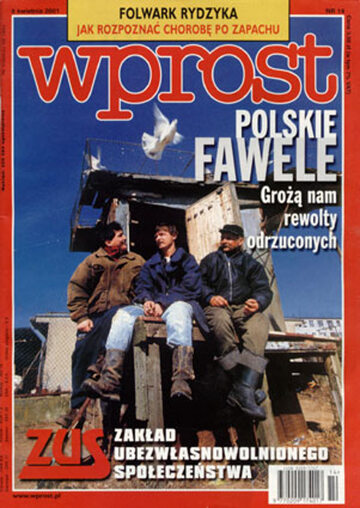 Okładka tygodnika Wprost nr 14/2001 (958)