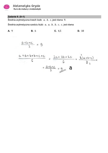 Zadanie 9&nbsp;&ndash; Matura 2024. Matematyka &mdash; poziom podstawowy, Formuła 2015 &mdash; arkusze z&nbsp;odpowiedziami