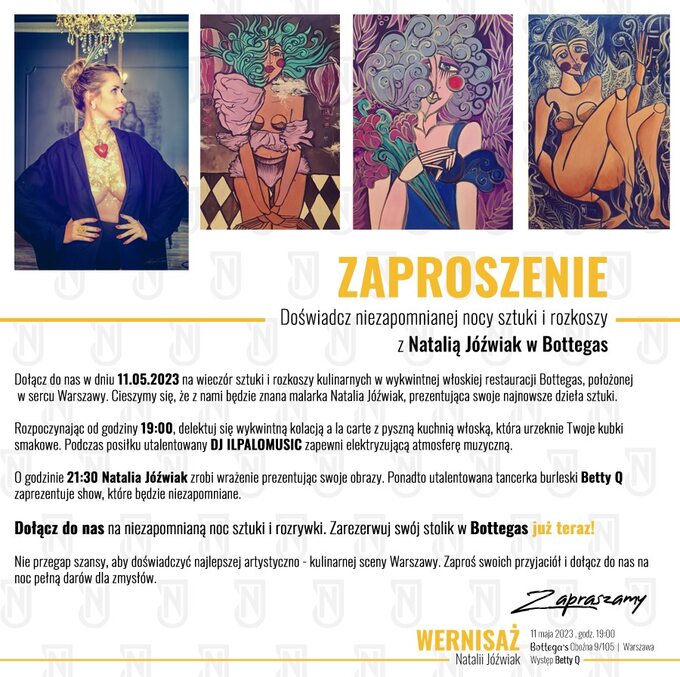 „De Mulieribus. Respect.” – wystawa prac Natalii Jóźwiak – plakat