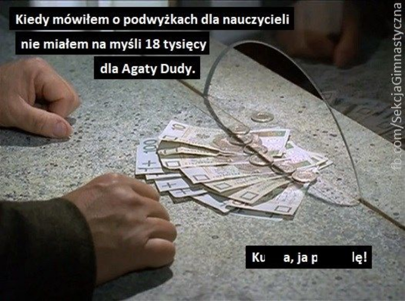 Mem komentujący podwyżki wynagrodzeń polityków 