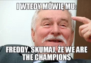 Mem z Lechem Wałęsą 