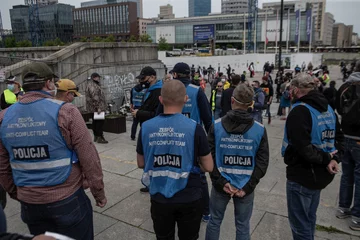 Protest przedsiębiorców w Warszawie, 23 maja 2020 r. 