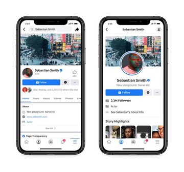 Nowa wersja i&nbsp;stara wersja aplikacji Facebooka