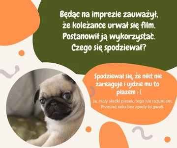 Grafika zamieszczona na profilu Mały, słodki piesek na Facebooku 