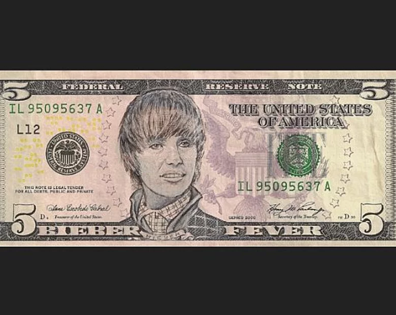 Miniatura: Justin Bieber na amerykańskich dolarach!?