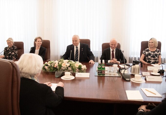 Spotkanie Prezesa NBP, prof. Adama Glapińskiego, z Janet Yellen, Sekretarz Skarbu Stanów Zjednoczonych.