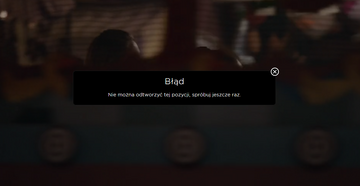 Komunikat wyskakujący na&nbsp;stronie HBO GO