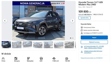 Ogłoszenie Hyundai Tucson