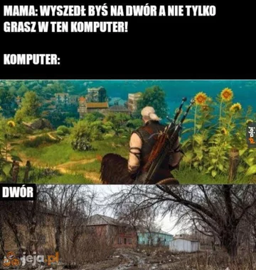 Mem inspirowany grami z serii Wiedźmin 