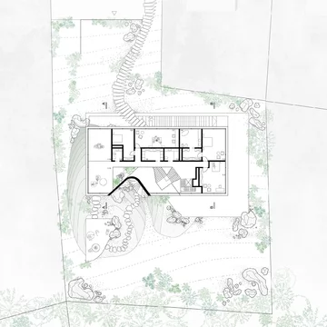 Dom z grotą, proj. BXBstudio 
