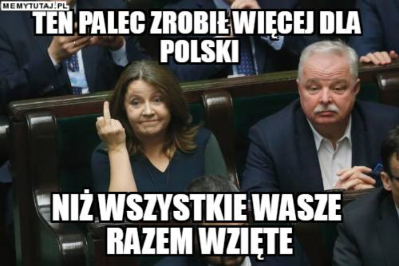 Mem po geście posłanki Lichockiej 