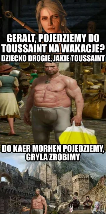 Mem inspirowany grami z serii Wiedźmin 