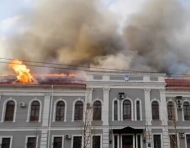 Płonie budynek Służby Bezpieczeństwa Ukrainy. Do sieci trafiło nagranie
