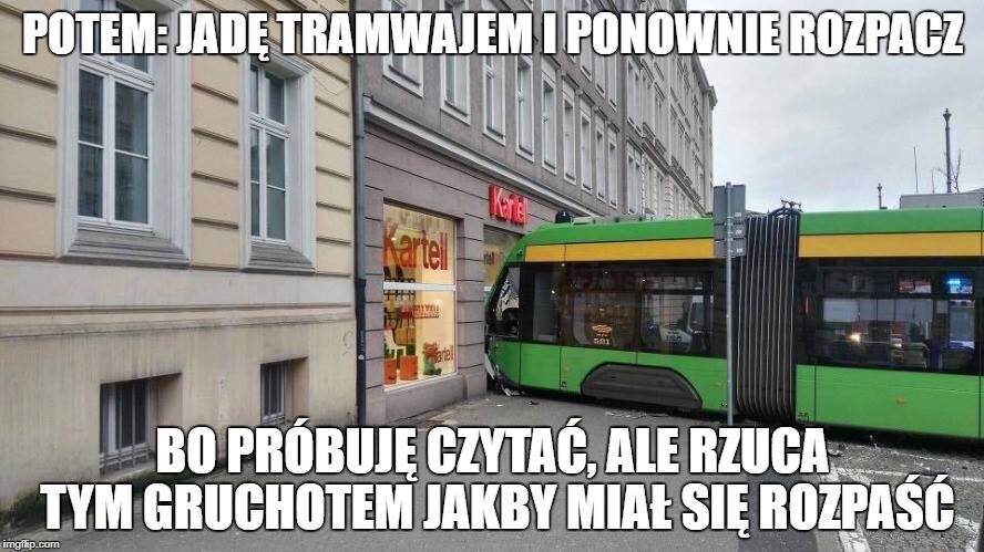 Mem z poznańskim tramwajem 