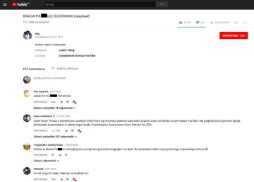Screen z&nbsp;komentarzy pod&nbsp;filmem