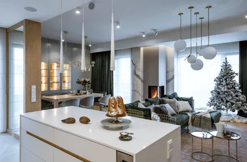 Świąteczny nastrój zaczyna się od architektury wnętrza – dobrze zaprojektowany dom pozwala celebrować Boże Narodzenie wszystkimi zmysłami, bez pośpiechu i bez kompromisów, projekt: Hola Design 