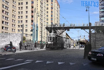 Chłodna przy Żelaznej, widok w kierunku wschodnim Fotografia oryginalna ze zbiorów Żydowskiego Instytutu Historycznego