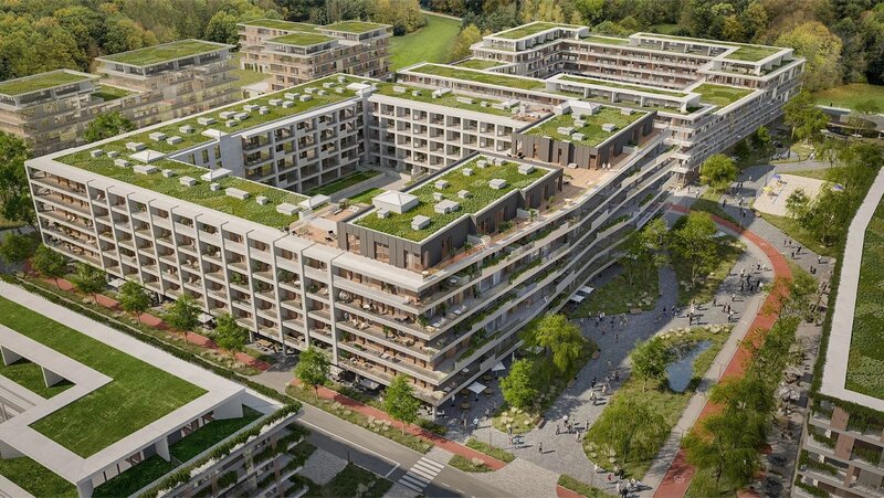 Wizualizacja dzielnicy &bdquo;Paryż&rdquo; w&nbsp;inwestycji Miasto Polskich Mistrz&oacute;w Olimpijskich projektu PROFBUD