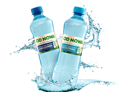 OD NOWA – naturalna woda od Żabki w butelce z materiałów w 100% z...