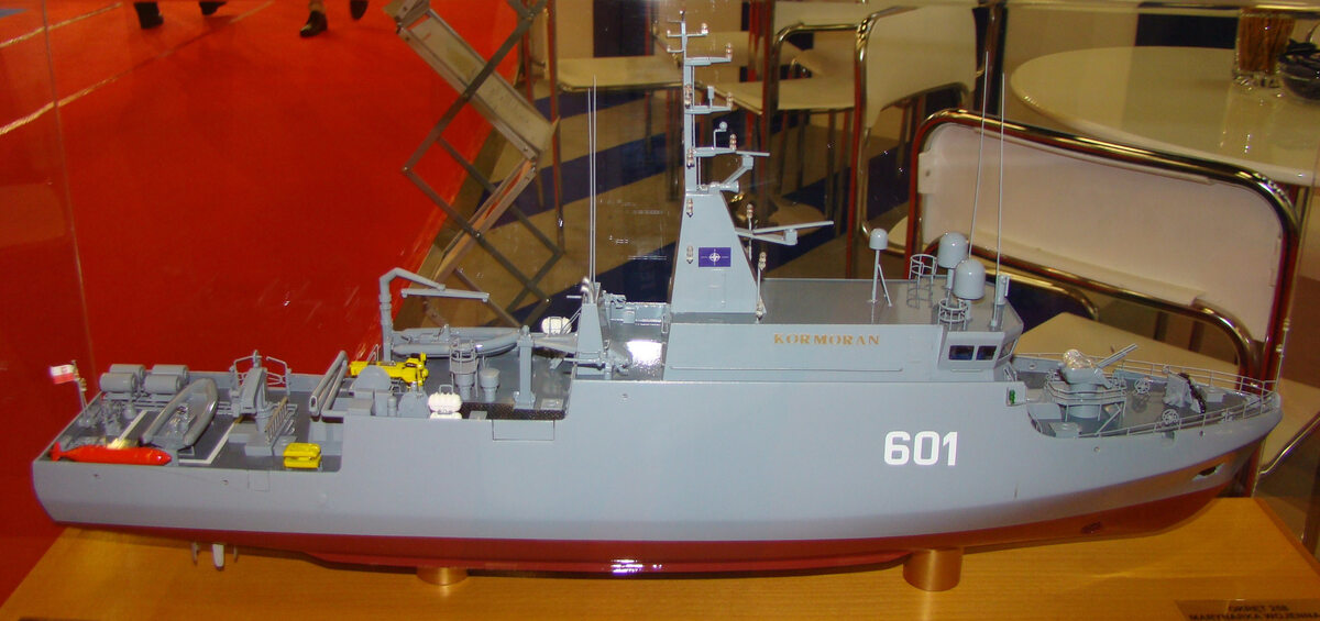 Model okrętu ORP Kormoran 