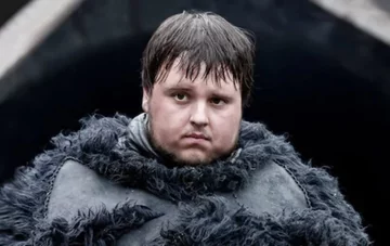 Samwell Tarly po raz pierwszy w "Grze o tron" Postać grana jest przez Johna Bradley'a Westa.