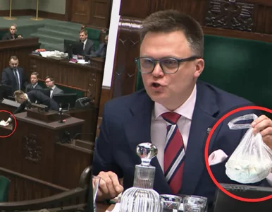 Miniatura: Berkowicz wszedł na mównicę z białą...