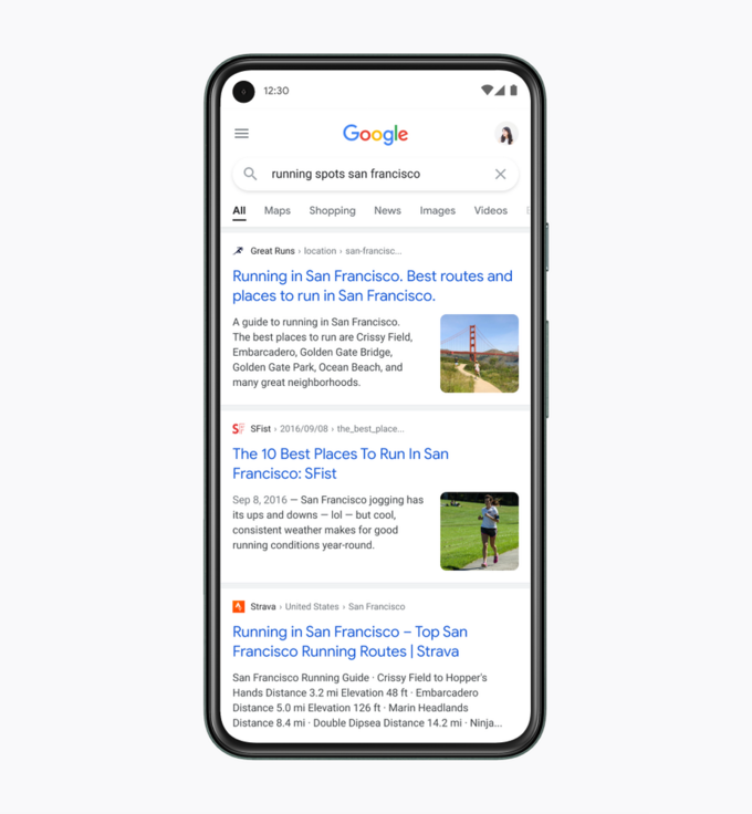 Nowy design wyszukiwarki mobilnej Google'a