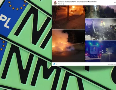 Miniatura: Pożar samochodu elektrycznego pod...