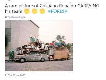 Tak kibice widzieli drużynę Portugalii w meczu z Hiszpanią 