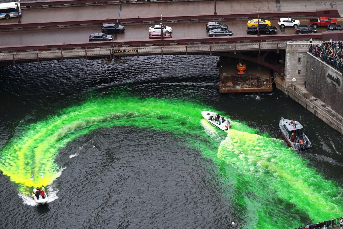 Zielona rzeka w Chicago 