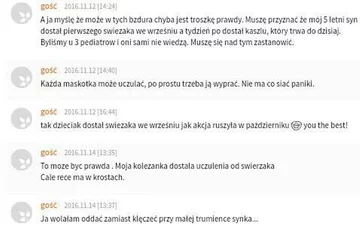 Screen z dyskusji o Świeżakach 