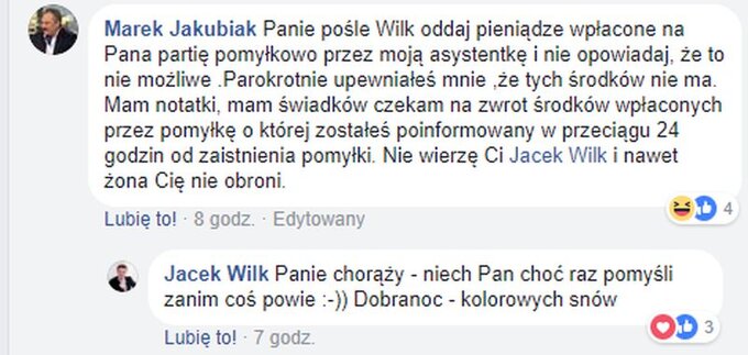 Dyskusja Jakubiak - Wilk