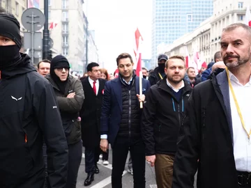 Politycy Solidarnej Polski na Marszu Niepodległości w Warszawie 