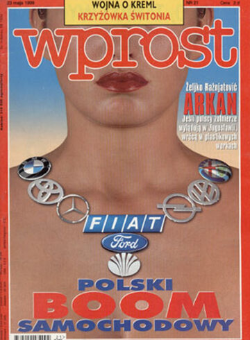 Okładka tygodnika Wprost nr 21/1999 (860)