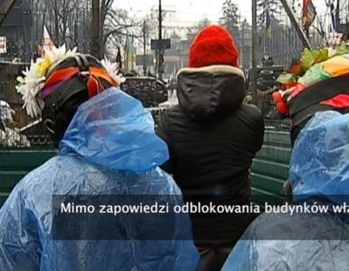 Miniatura: Demonstranci w Kijowie nadal blokują...