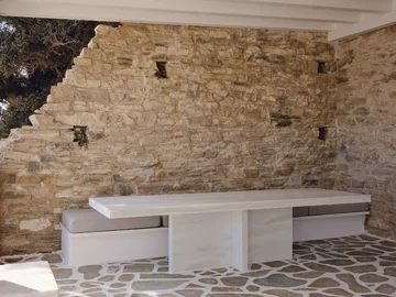 Dawna tłocznia wina nad samym morzem na Antiparos, projekt ARP 