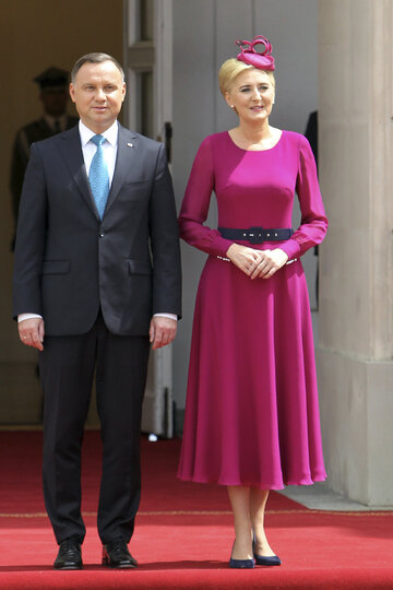 Andrzej Duda z&nbsp;żoną