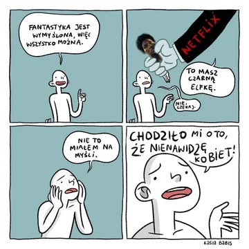 Mem atakujący osoby oburzone na ciemnoskóre elfy 