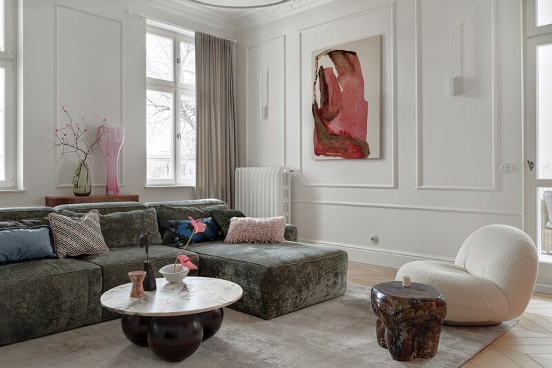 Secesyjne mieszkanie w Sopocie, projekt Doroty Terleckiej i pracowni Biuro Kreacja