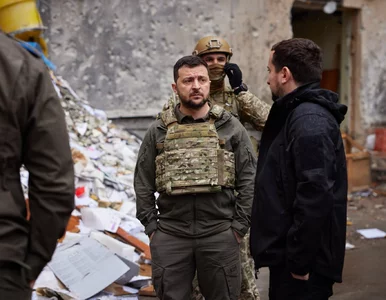 Miniatura: Prezydent Ukrainy odwiedził zniszczony...