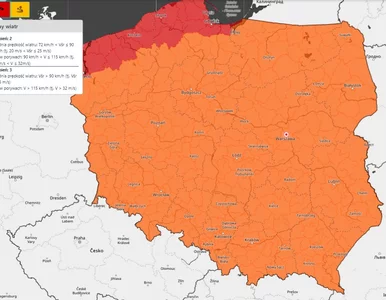 Miniatura: Bardzo silny wiatr w całej Polsce. IMGW...