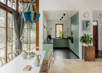 Strefa dzienna z elementami boho, Boho Studio 